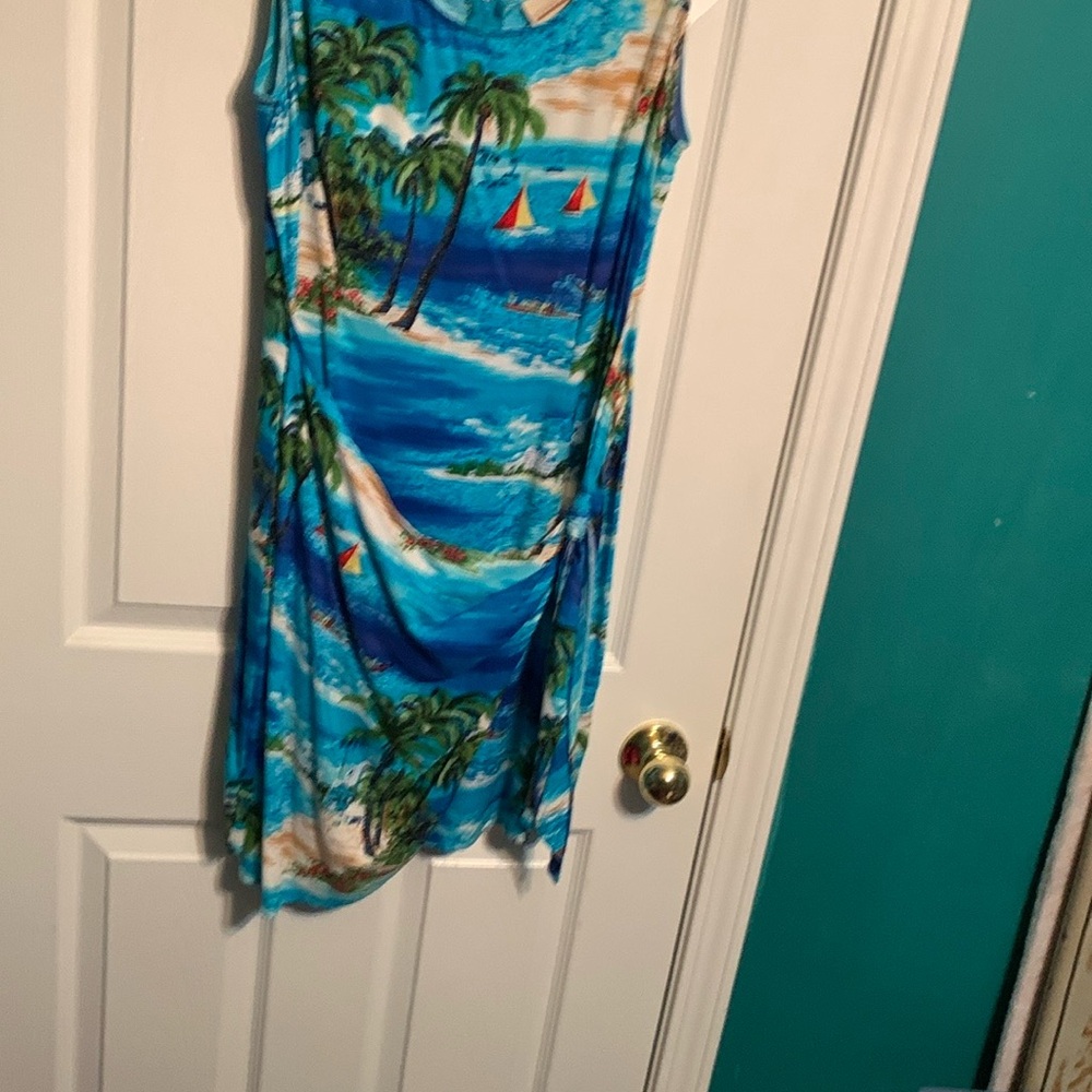 Expressions Blue Asymmetrical Dress